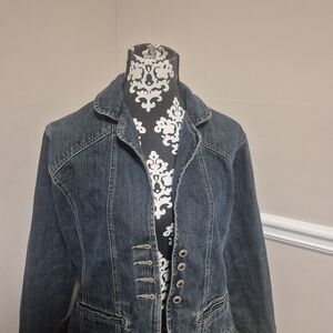 French Cuff Denim Utility Jacket